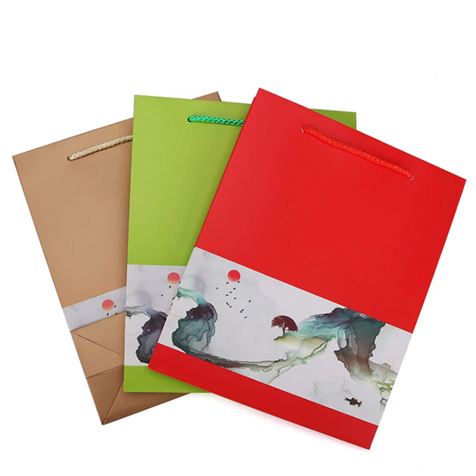 Звезда упаковка дешевый коричневый пакет из крафт бумаги с витой ручкой для