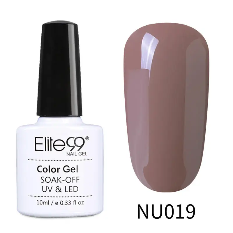 Гель-лак для ногтей Elite99 10 мл телесного цвета серия отмачиваемый серый