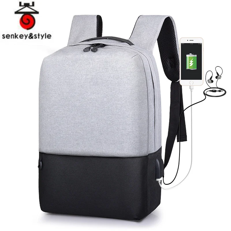 

Solid Color Large Capacity Schoolbag Men Trend High School Students Backpack Women Light Casual Laptop Computer Backpacks 배낭 usb