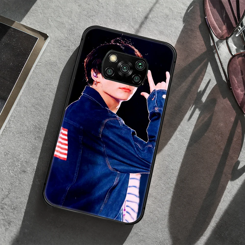 

Bangtan Boys Jeon Jung Kook Phone case Cover Hull For Xiaomi Mi A2 A3 8 9 9T Note 10 Se Lite Pro black Cover Painting Hoesjes 3D
