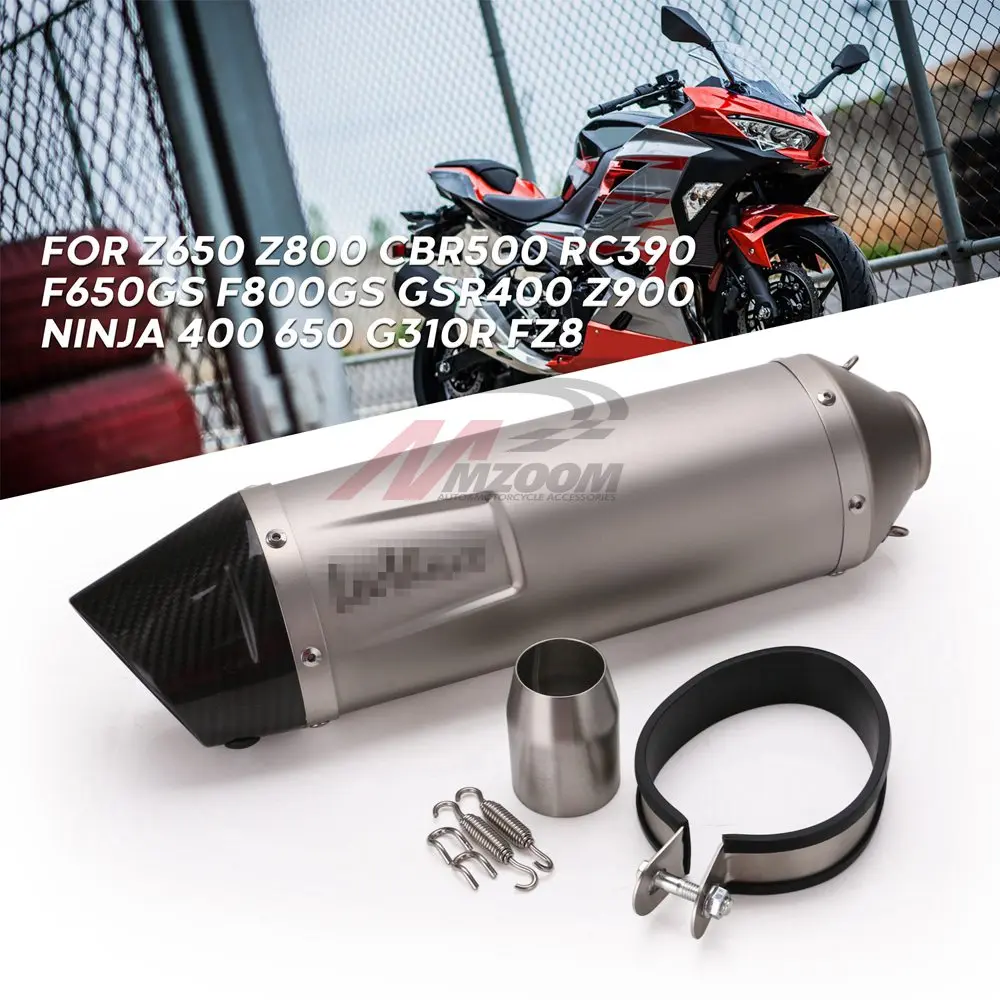 51 мм Универсальный настоящий углерод из волокна Выхлопной Трубы Мотоцикла