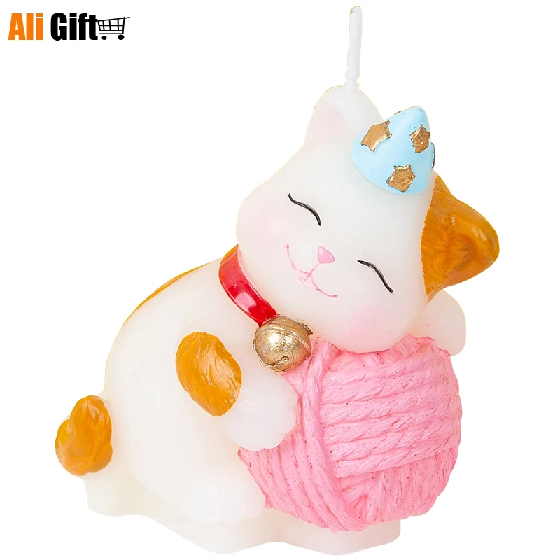 Свечи на день рождения в виде киски кошки мяу звезды Формовочная свеча