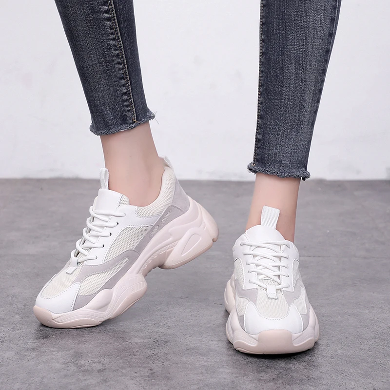 

Women Shoes Fashion Leisure Female Sneakers Breathable Women Chunky Dad Shoes Platform Trendy Korean Ladies Thick Sole Shoes