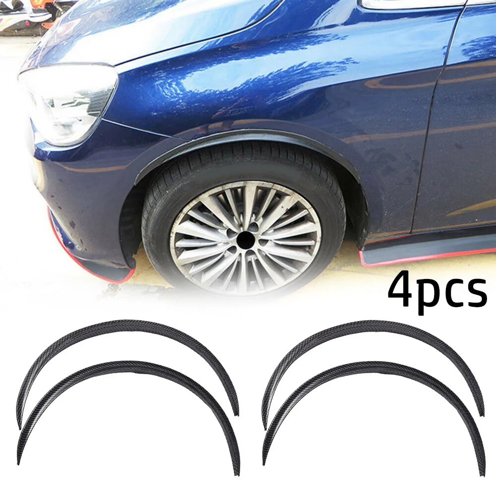 3D автомобильное колесо для бровей 4 шт. Колесные аксессуары черный Carbonfiber вспышек