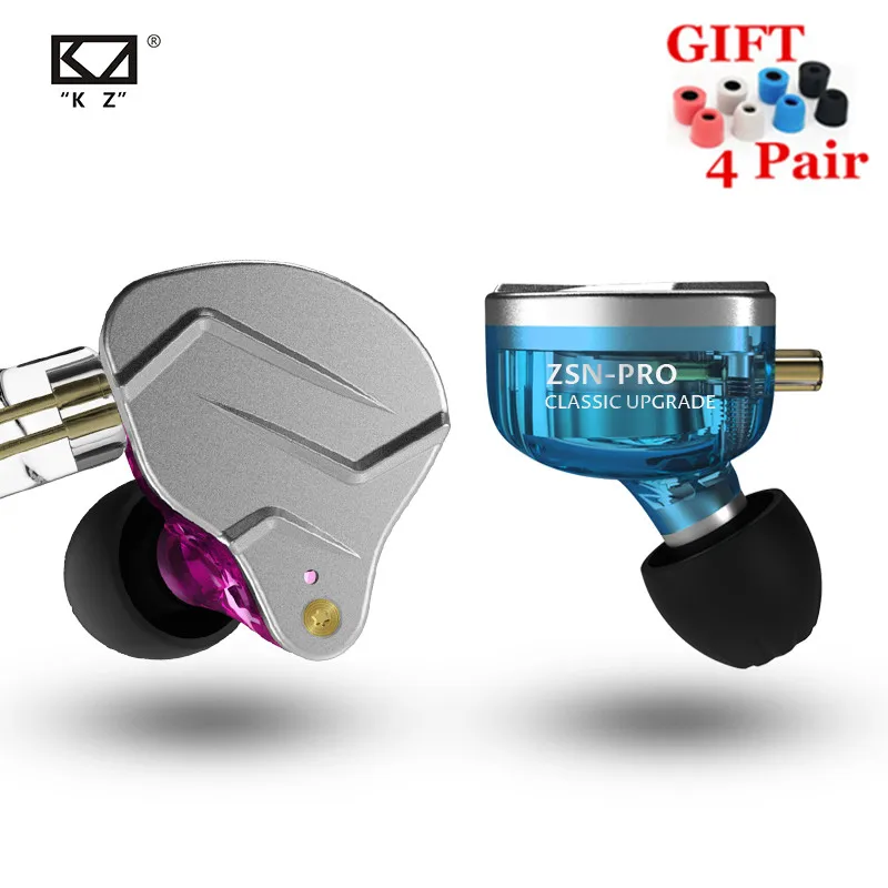 KZ ZSN PRO BA+ DD гибридная технология Hi-Fi металлические наушники-вкладыши бас-вкладыши спортивные наушники с шумоподавлением ZS10 PRO ZST AS10 ES4