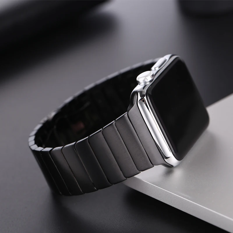 Ремешок из нержавеющей стали для Apple Watch band 44/40 мм металлический браслет с