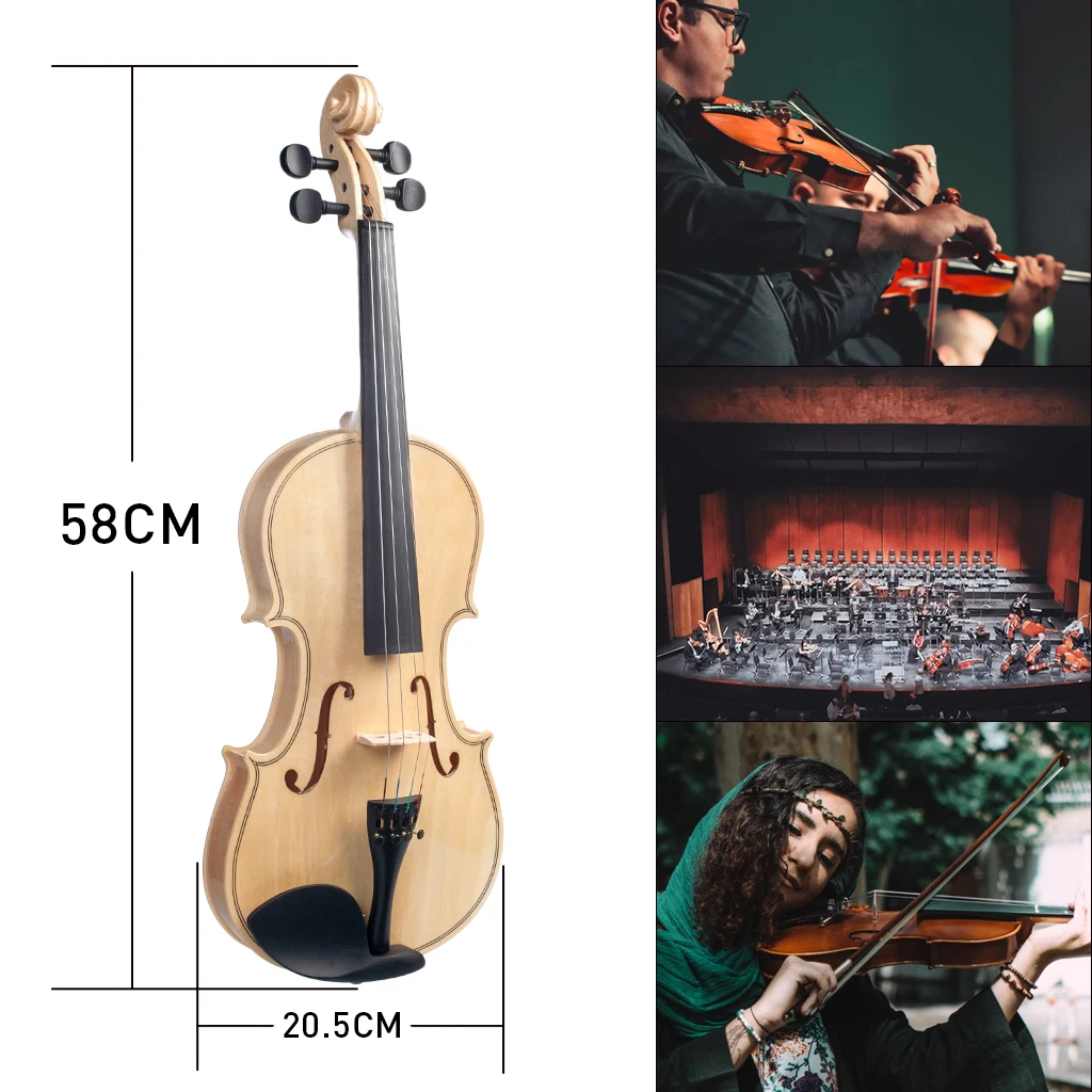 NAOMI 4/4 акустическая скрипка комплект липа Плиты ж/Цезальпиния лук + канифоль холст