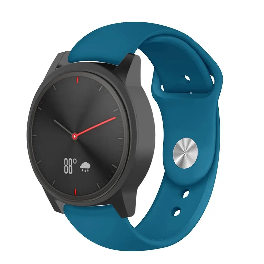 Мягкий силиконовый Спортивный Классический ремешок для наручных часов Garmin Vivomove HR Vivoactive 3 Аксессуары для умных часов