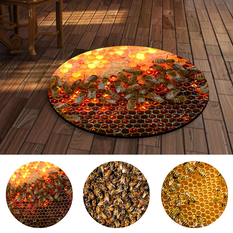 Модные соты ковры коврики пчелы печати пол Mattextile для дома ванной спальня
