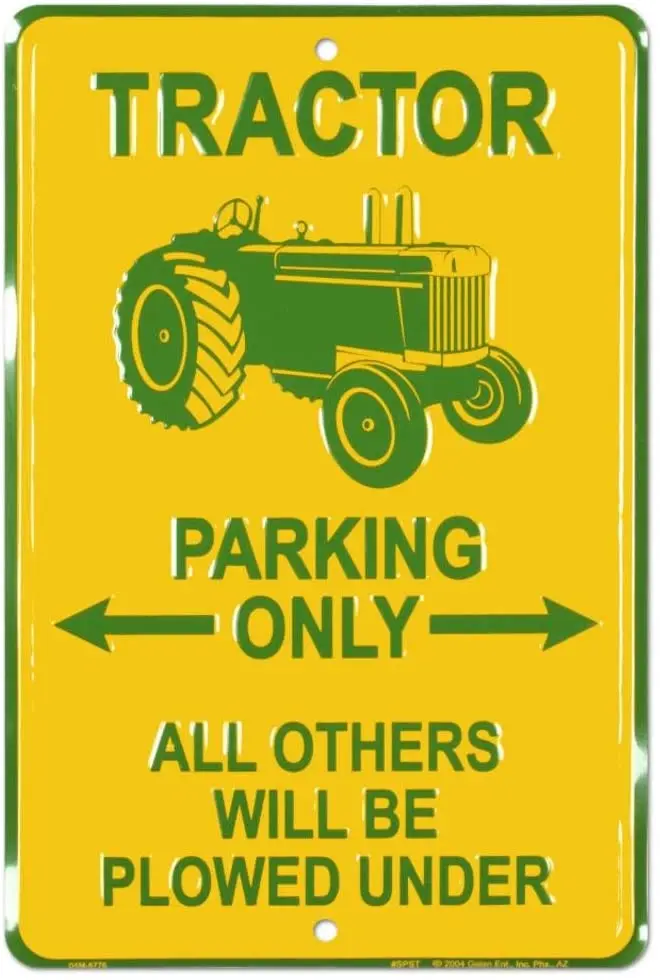 

Metal Wall Sign Tractor Farm Simple Indoor and Outdoor Wall Decoration Old-fashioned Retro Metal Sign 8X12 Inches