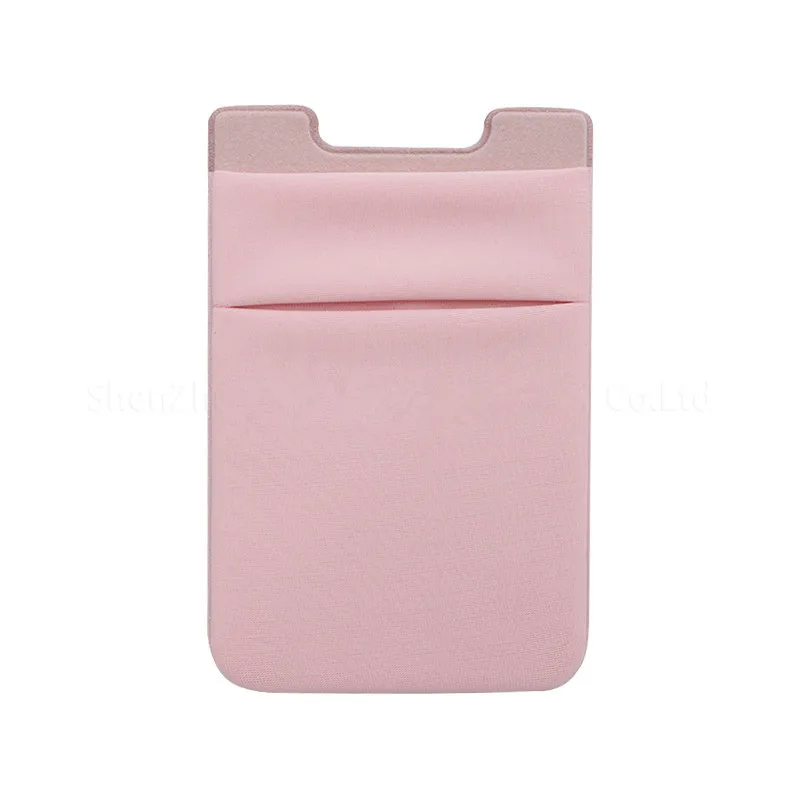 Pink 1 шт. клейкая наклейка задняя крышка кредитный держатель для карт сумка чехол для сотового телефона Женский Мужской идентификатор автобуса карта портмоне для ключей - Цвет: Pink