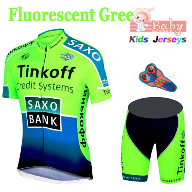 

Велосипедный комплект Tinkoff для детей, с коротким рукавом, флуоресцентный зеленый, дышащий, для мальчиков и девочек, 2021