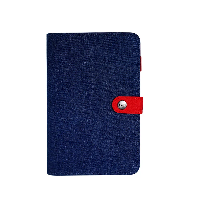 A Dark blue Red Cotton cloth covered A5 notebook pure colored botebook school used note book office school supplies pocketbook - Цвет: A Dark blue Red