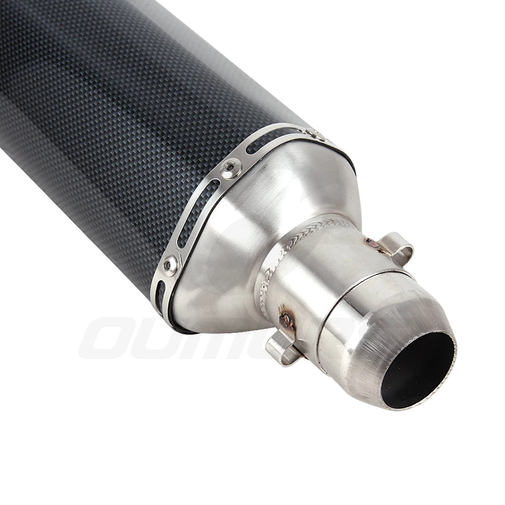 

OUMURS Motorcycle 510mm Universal Exhaust Muffler Pipe Escape Slip on 38-51mm Diameter For Yamaha R1 FZ6 CBR250 MT07 ATV Scooter