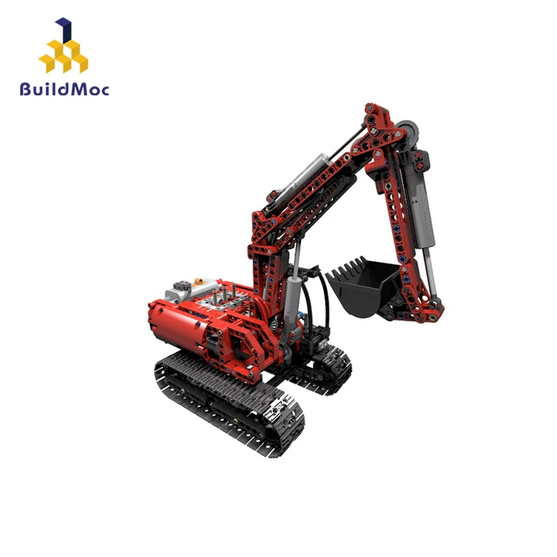 

Buildmoc технический экскаватор машинный двигатель PF 764 шт модель MOC строительные блоки игрушки для детей технический Автомобиль DIY игрушка Под...