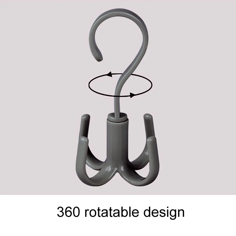 Вешалка для хранения одежды 4 крючка с поворотом на 360 градусов|Крючки и