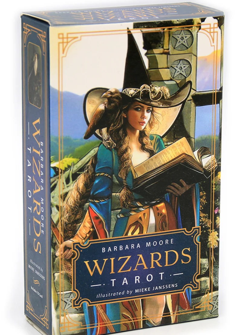 

The Barbara Moore Wizards Tarot Cards Altar Divination Tarot Oracle Cards For Card Board Game Accessories