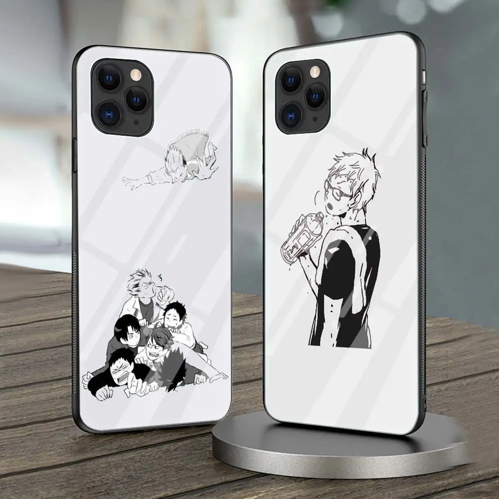 

Anime Haikyuu Phone Case for iPhone 11 Pro Shell for iPhone 12 Pro Max X XR XS 7 8 Plus SE 2020 Glass Funda Cover