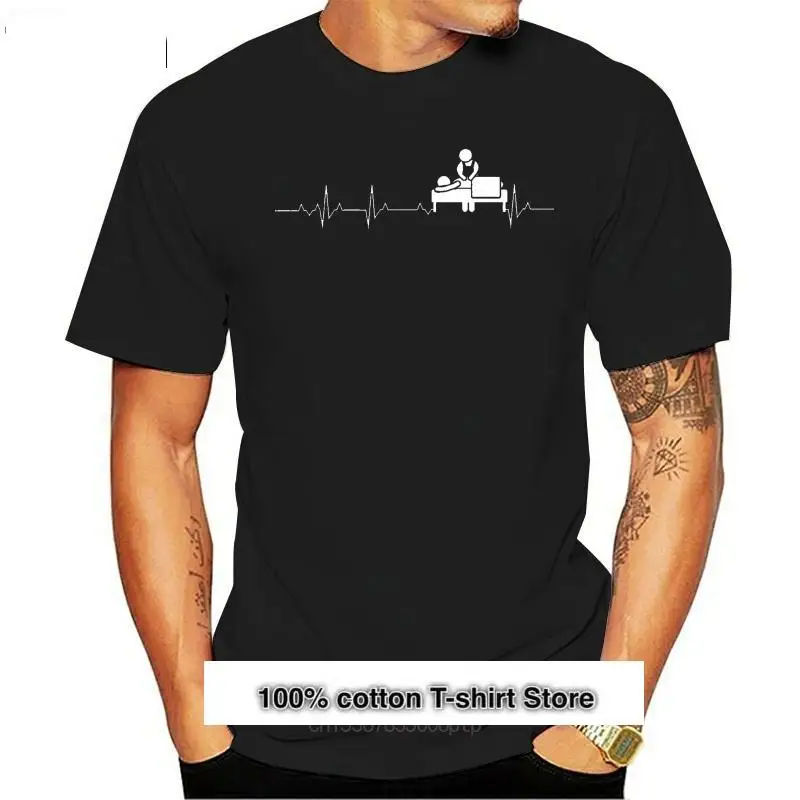 

Camiseta de manga corta para hombre y niño, camisa de manga corta con estampado de masajeador de corazón