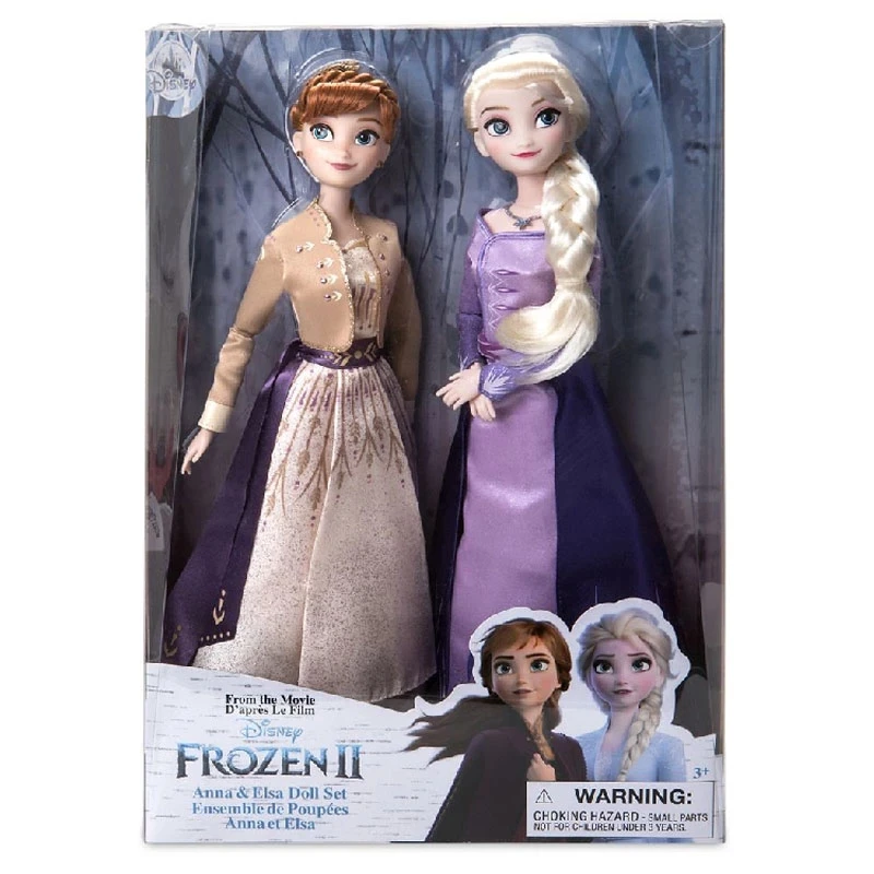 Аниме Disney игрушка "Холодное сердце" 2 платья Эльзы и Анны с Олафом куклы