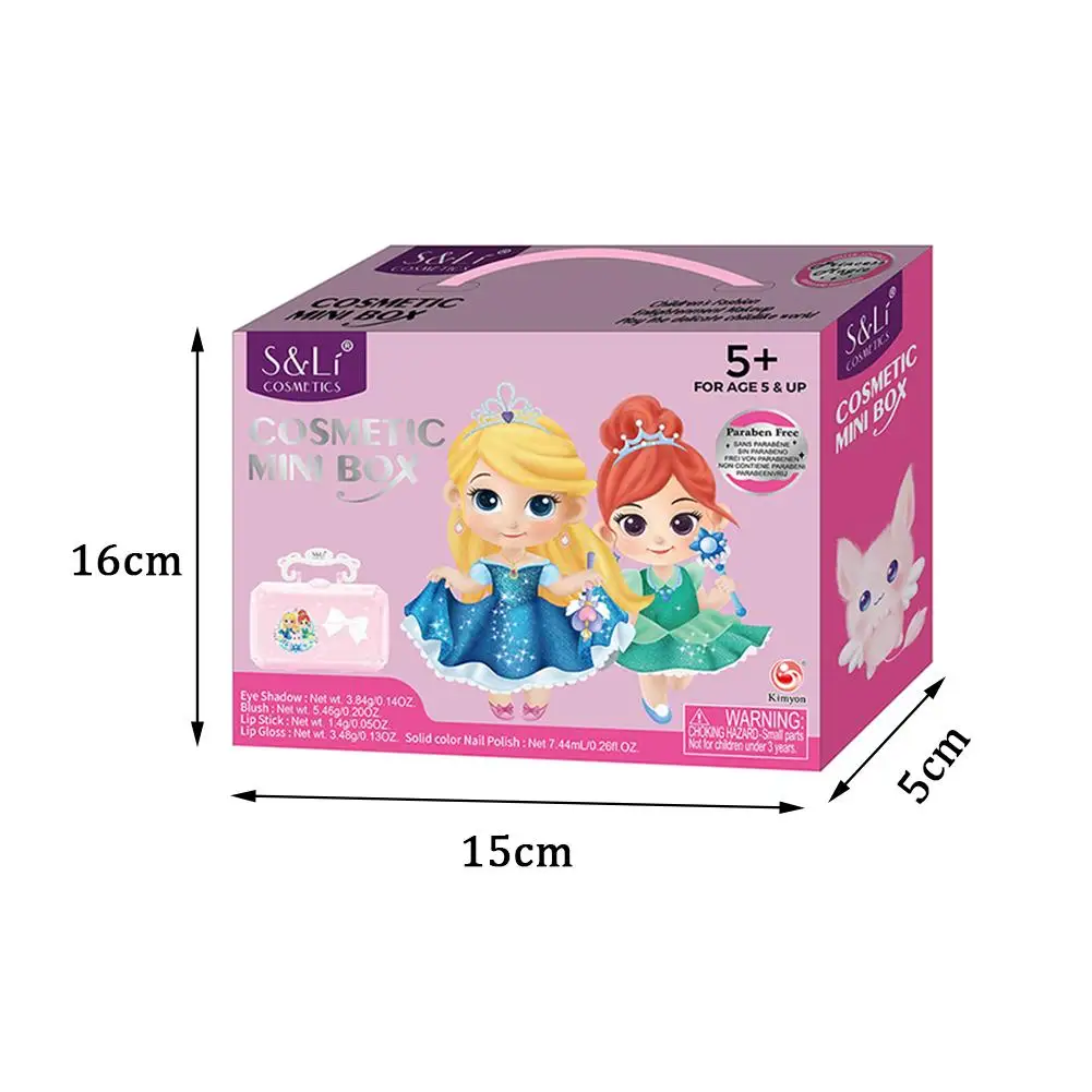 

Children's Cosmetics Set Toy Non-toxic Beauty Mini Box with Beautiful Packaging Children's Makeup Plastic Case