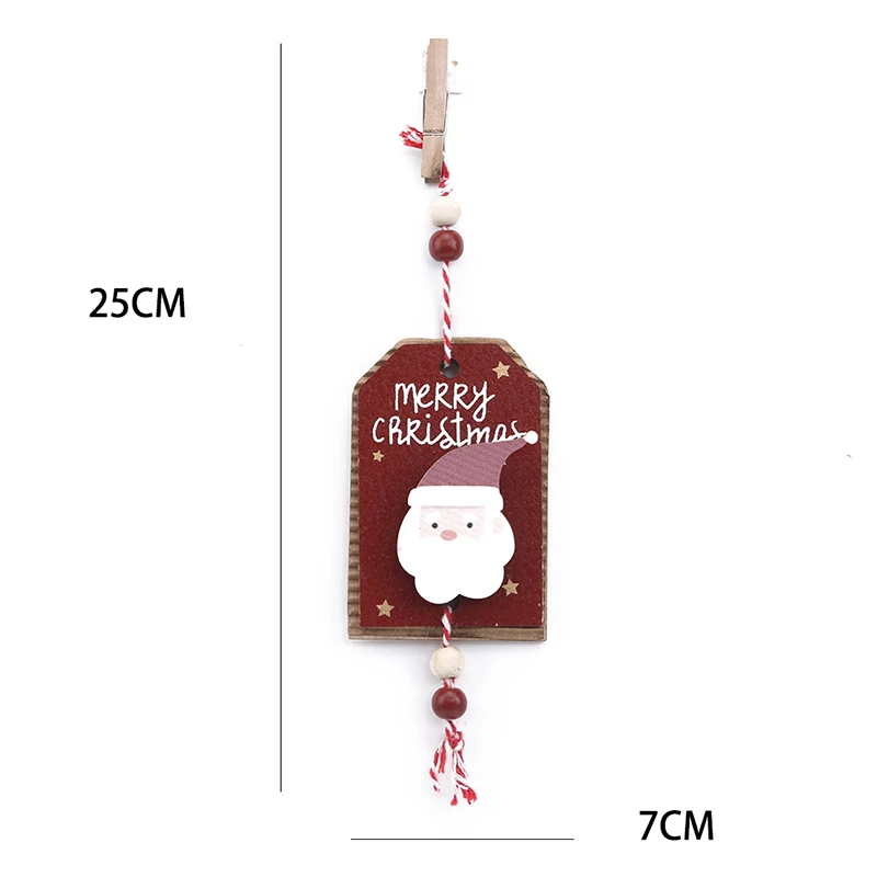 

Wooden Christmas Pendant Ornaments Color Printing DIY Craft For Home Xmas Tree Ornament Party Decorations Kids Gift