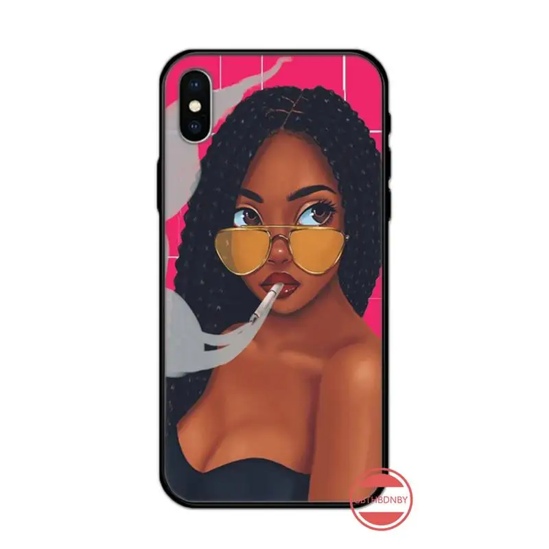 

Afro Girls Black Women Art high quality luxury Phone Case shell for iPhone 11 12 pro XS MAX 8 7 6 6S Plus X 5S SE 2020 XR