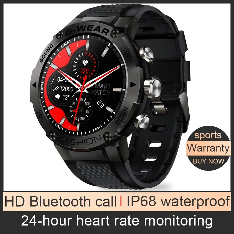 

Luxury Smart Watch Men 360*360 Full Touch Screen Fitness Tracker sport Watch IP68 Waterproof Bluetooth Call for Android ios +Box