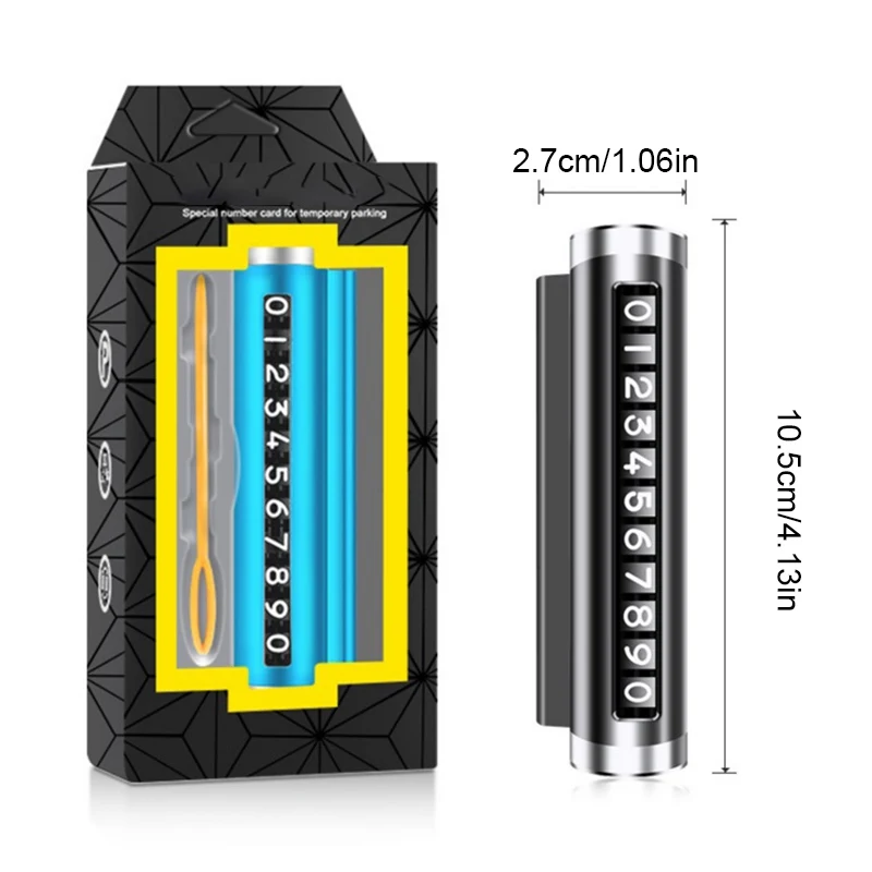 

Temporary Parking Metal Telephone Number Plate Aluminum Alloy Number Plate Telephone Sign Car Interior Accessories