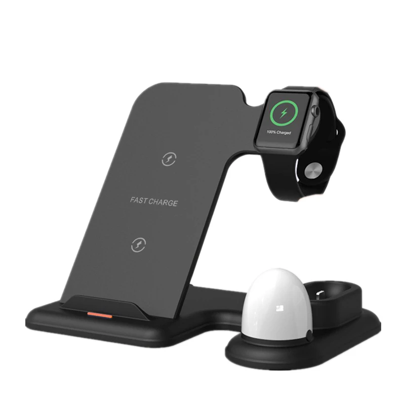 4 in 1 Fast Wireless Charger Stand For iPhone 11 Pro Max XR XS Dock Station for Apple Watch 5 3 2 Airpods | Мобильные телефоны и