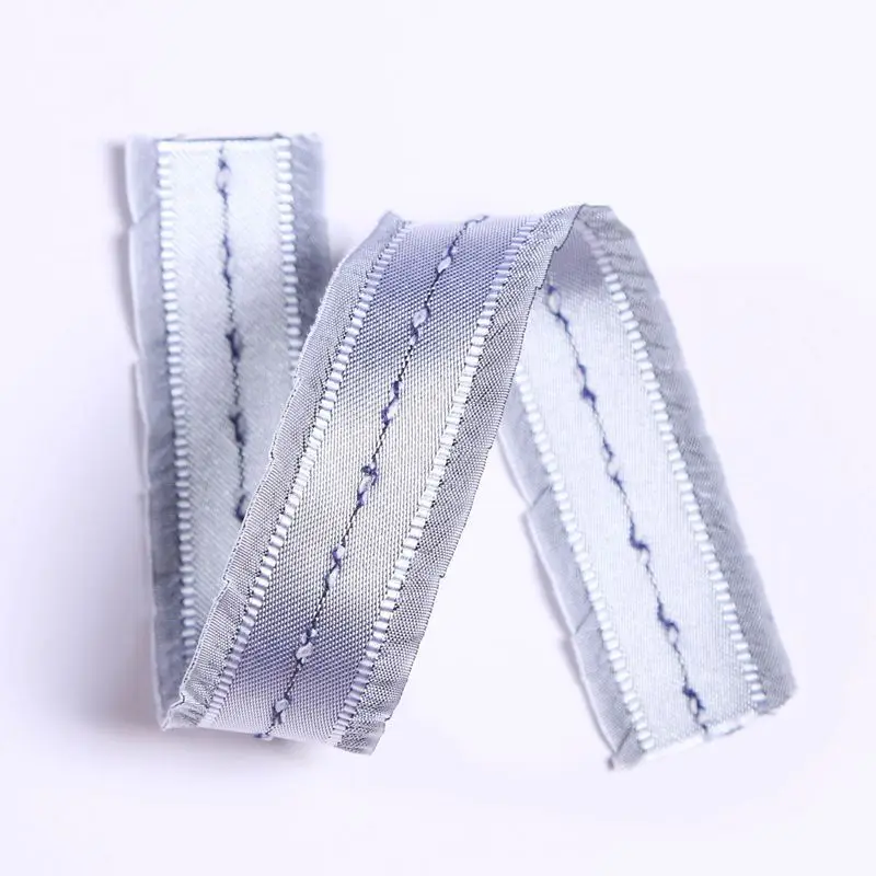 Лента с оборками из полиэстера вышитыми полосками 25 мм толстая ткань сделай сам