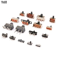 1pcs toggle switch single and double row in line horizontal small micro power switch sliding position fluctuation 2gear 3gear