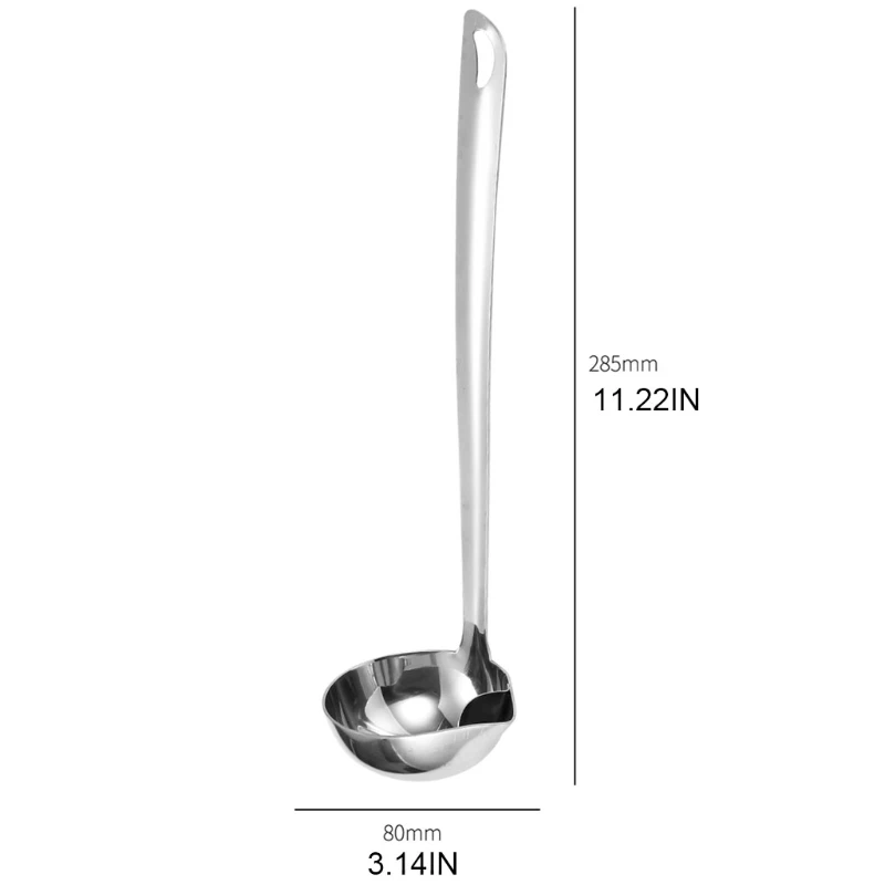 Ложка для супа из нержавеющей стали с длинной ручкой разделитель жира и масла
