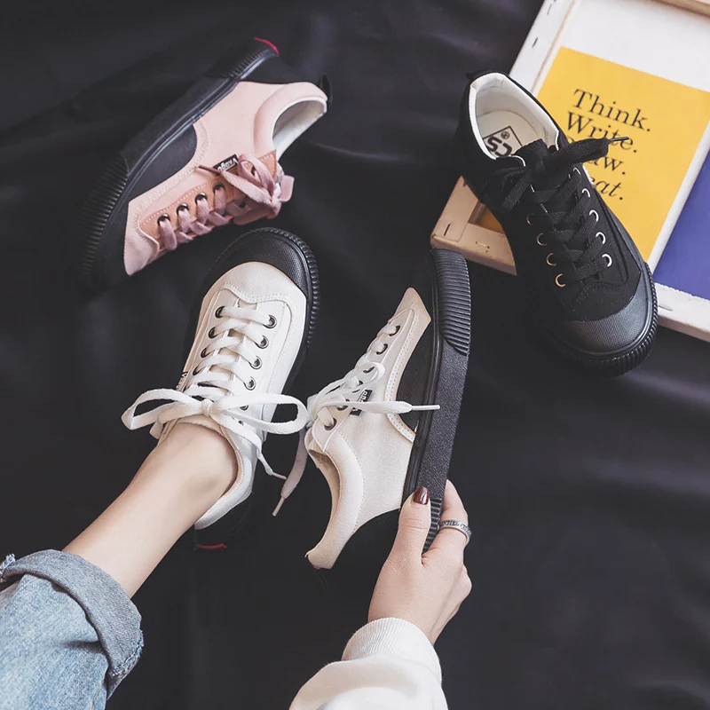 Весна 2020 новая женская обувь розовый белый смешанные цвета низкий каблук на