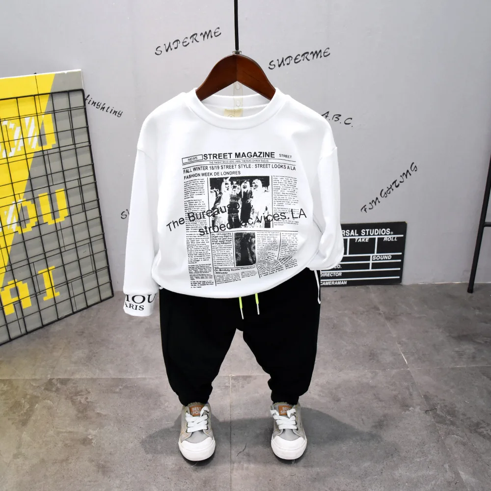 

Baby Boys Clothes Children's Casual Sport Sets 2020 Autumn New Kids Boys Letter T Shirt+casual Pants 2pcs Sets Boys Tracksuits