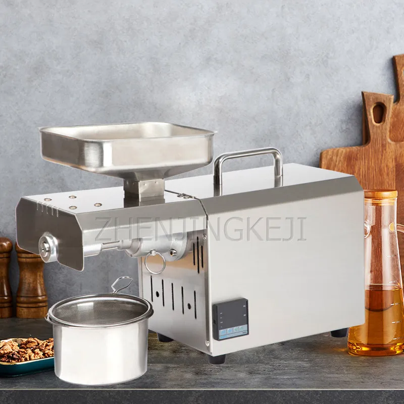

Automatic Stainless Steel Hot And Cold Home Commercial Oil Press 220V Rapeseed Peanut Walnut Soybean Sesame Squeeze Oil Machine