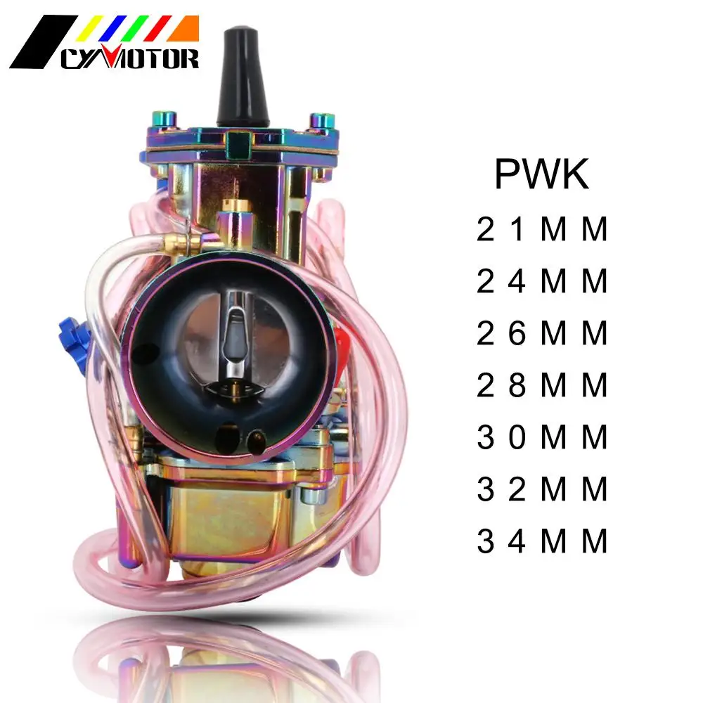 

Motorcycle Multicolor Colorful Scooter Carburetor Carburador Carb For Keihin PWK 21 24 26 28 30 32 34mm With Power Jets ATV