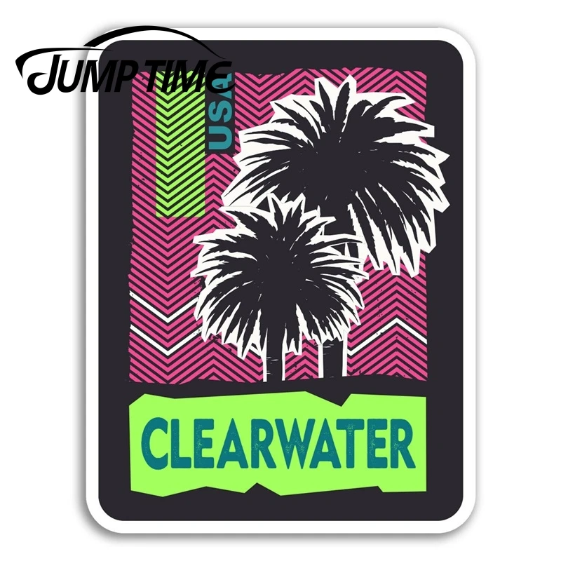 

Jump Time Clearwater Florida Vinyl Stickers USA Sticker Laptop Luggage Decal Decor Window Bumper Waterproof