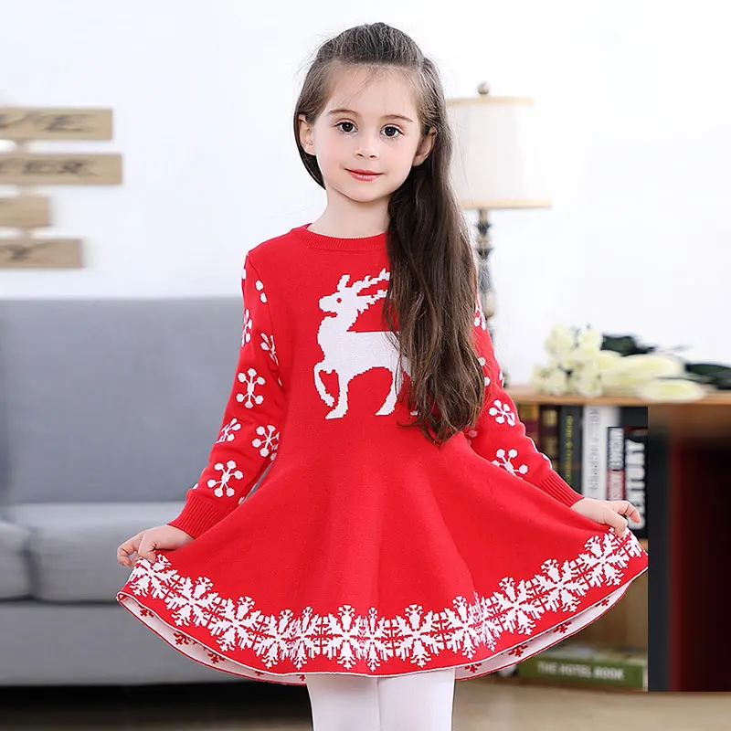 2020 новогоднее рождественское маскарадное красное платье свитер с длинными