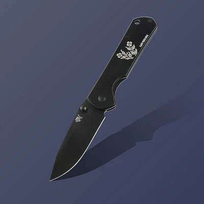 Black Flower Sanrenmu 7010 Карманный EDC Складной нож для выживания с зажимом для ремня для путешествий, кемпинга и пеших прогулок - Цвет: Black Flower
