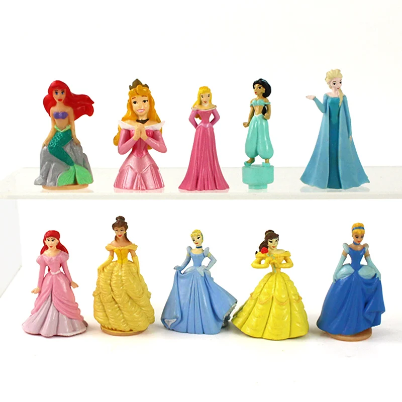 Фигурки принцессы Белль Золушка жасмин Эльза Ариэль Русалка спутанные спящие