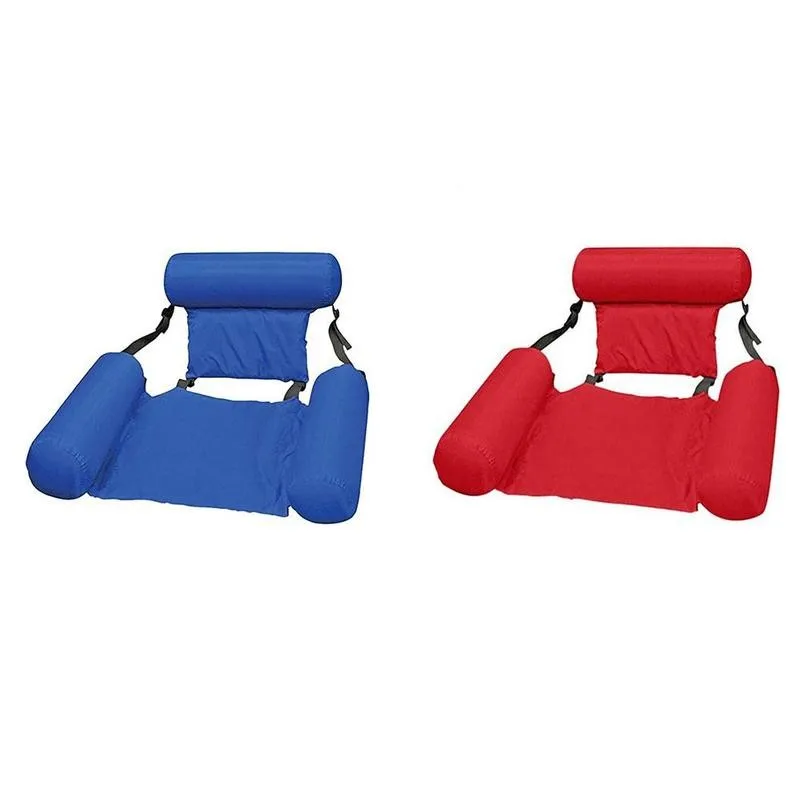 Плавать водяная кровать плавательный бассейн складной регулируемый со спинкой