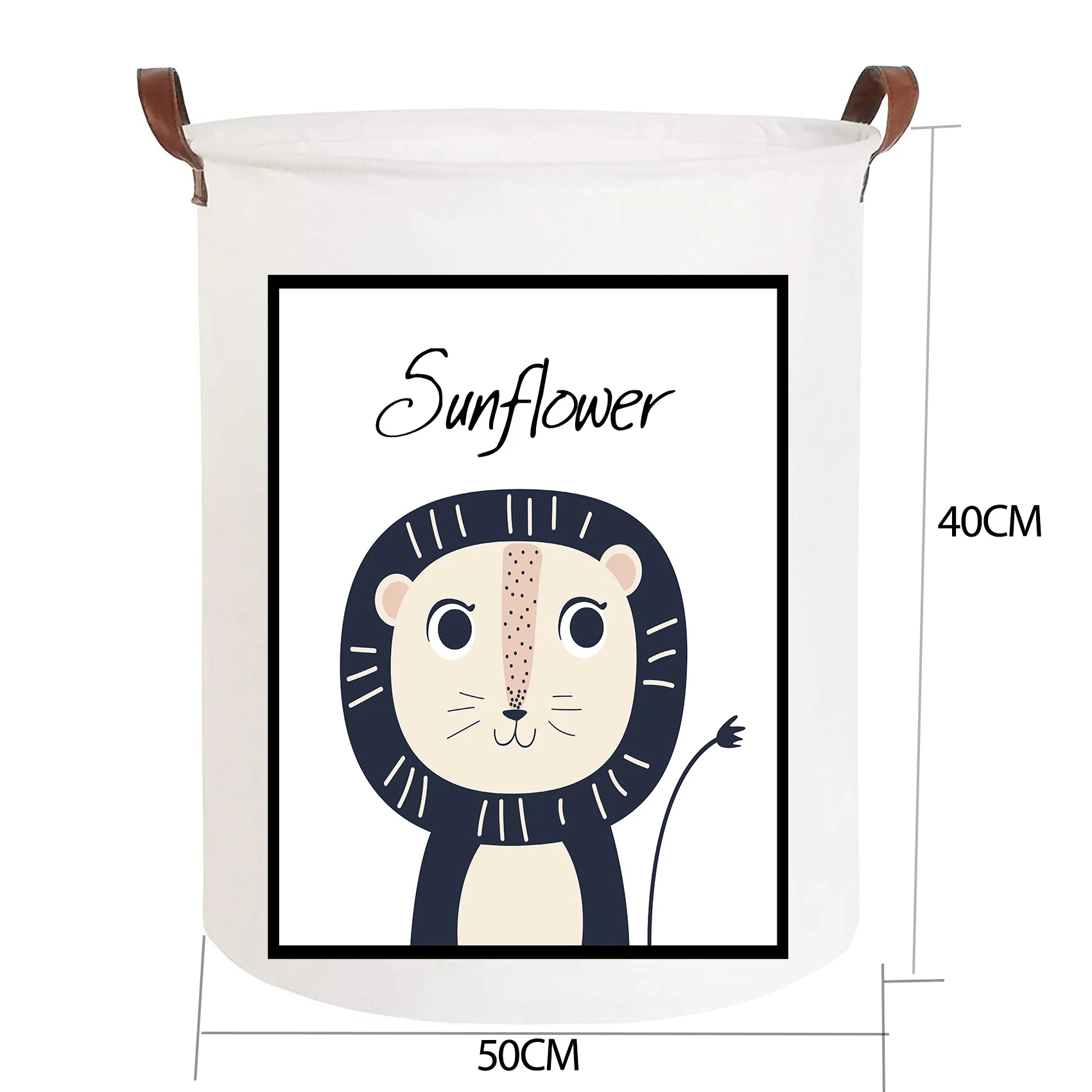 

2020 New Large Folding Laundry Basket Toy Storage Baskets Bin For Kids Toys Organizer Cute Animal Laundry bucket 40x50cm