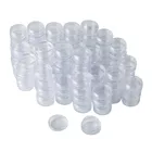 Пустые прозрачные пластиковые контейнеры для образцов 3 г, 50 шт. в упаковке, банки для крышки косметические крема с 5 мини-лопатками, оптовая продажа
