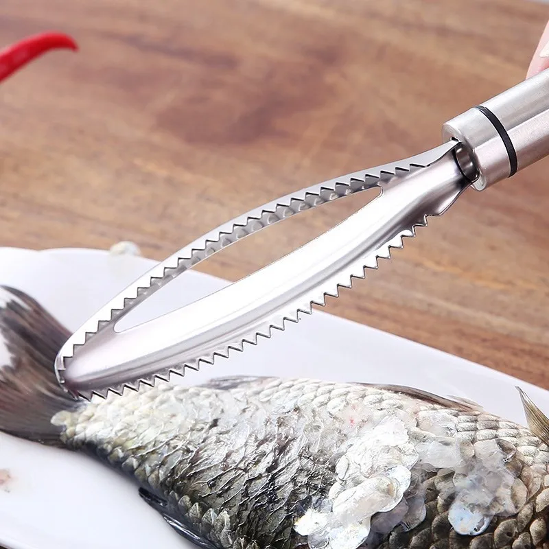 Щетка для рыбной чешуи устройство быстрого удаления рыбы со скребком | Дом и сад