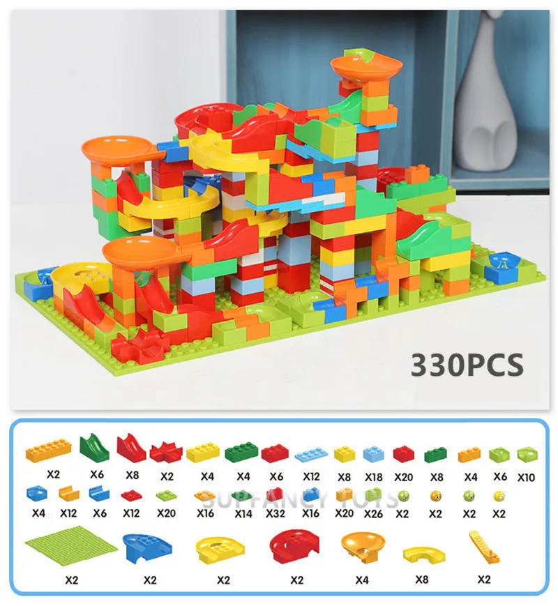 Детский конструктор гоночная трасса с мраморным рисунком|Блочные конструкторы| |