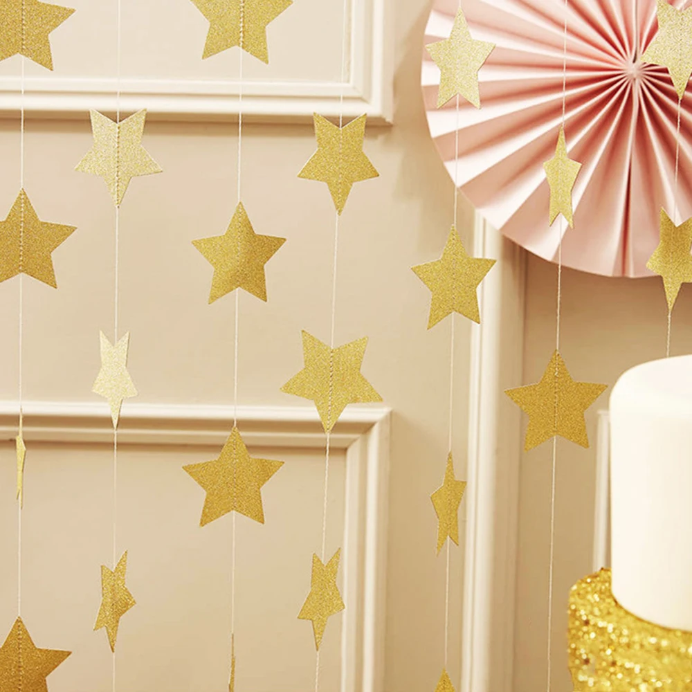 1 шт. цвета: золотистый серебристый звезды на Рождество или день рождения