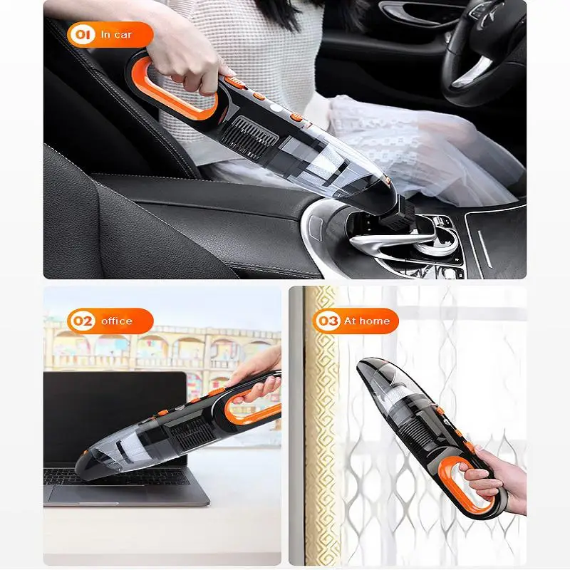 Ручной беспроводной пылесос 120 Вт мощный всасывающий перезаряжаемый для