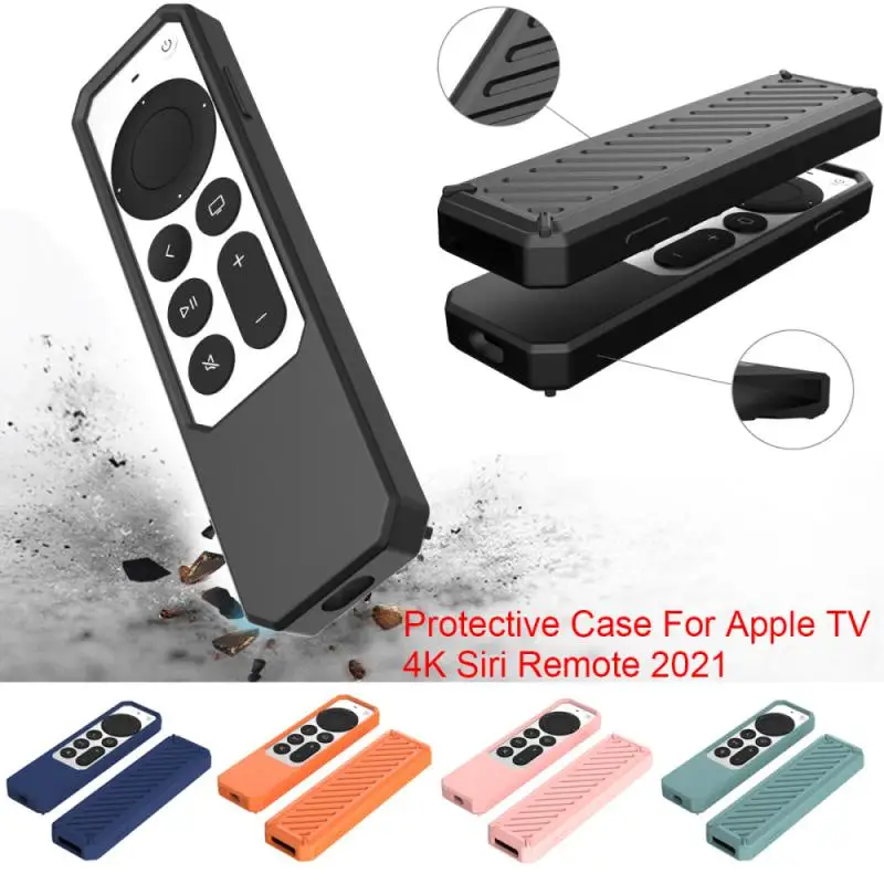 

Remote Control Silicone Protective Case For Apple TV 4K Siri Remote Dust-proof Anti-Slip Shockproof Remote Control Soft Cover
