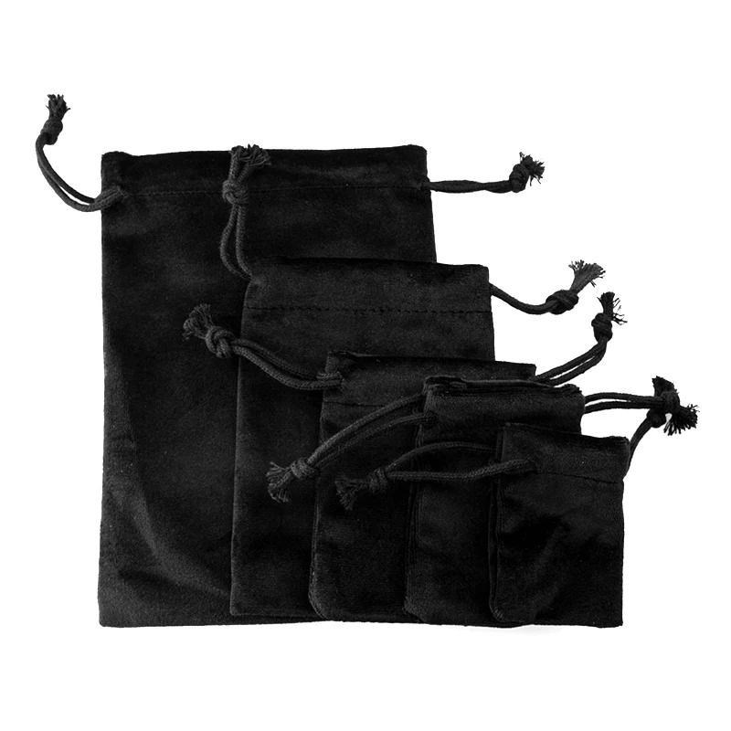 Мешочки Бархатные на шнурке для ювелирных украшений Подарочные пакетики с